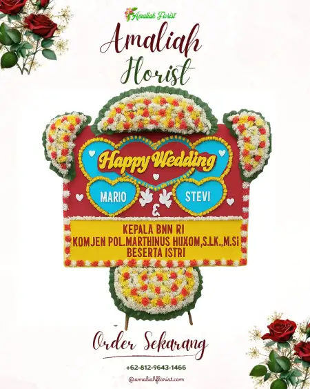 Papan Bunga Pernikahan Isola